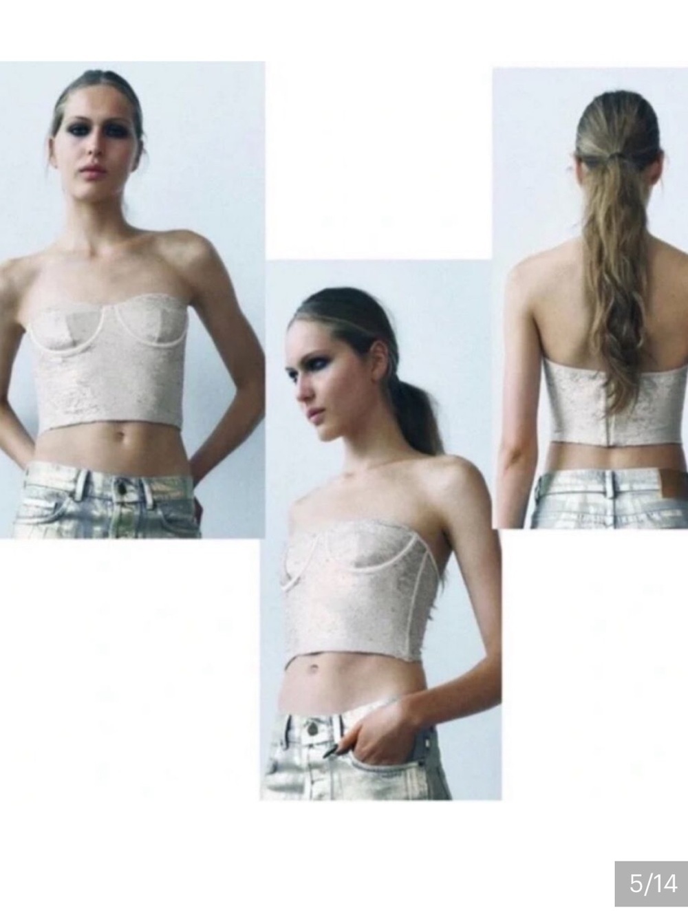 NEW ZARA SEQUIN CORSET NIGHT OUT TOP  SIZE M AND L